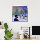 POSTER MÉDITATION D'UN CHEVALIER (Bureau à domicile)