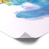 Poster Méditation en aquarelle Namaste (Coin)