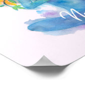 Poster Méditation en aquarelle Namaste avec texte (Coin)