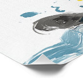 Poster Méditation Lotus Art Zen Minimaliste Impression (Coin)