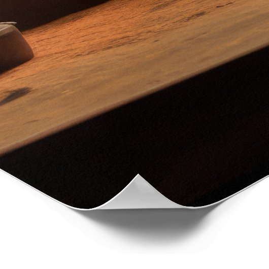 Poster Méditation Moine nature paisible (Coin)