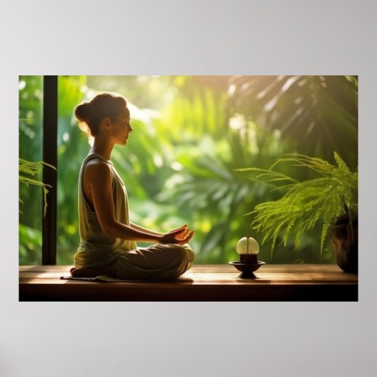 Poster Méditation Nature paisible (Devant)