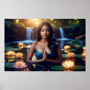 POSTER MÉDITATION - YOGA - BIEN-ÊTRE - CARPE DIEM
