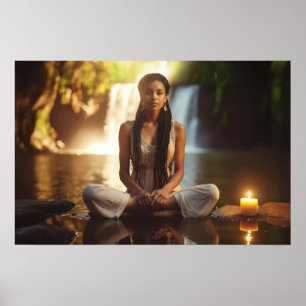 POSTER MÉDITATION - YOGA - BIEN-ÊTRE - CARPE DIEM