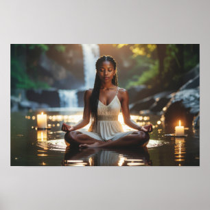 POSTER MÉDITATION - YOGA - BIEN-ÊTRE - CARPE DIEM