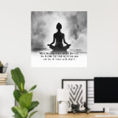 Poster Méditation Yoga Instructeur Lotus Pose Peinture à (Bureau à domicile)