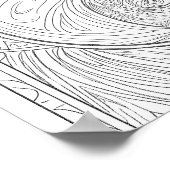 Poster Meditative Pattern Art: Sacred Geometry Yin Yang (Coin)