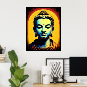 Poster Méditer Bouddha mur d'art moderne (Bureau à domicile)