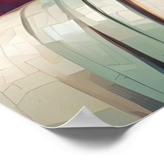 Poster Méditer le portrait de Bouddha | Pixel Art (Coin)