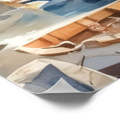 Poster Mediterranean boho watercolor village (Coin)