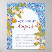 Poster Mediterranean Lemon Amalfi Coast Baby Shower (Devant)