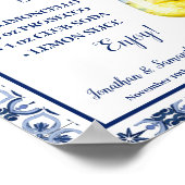 Poster Mediterranean Limoncello Spritz Bar Wedding Shower (Coin)