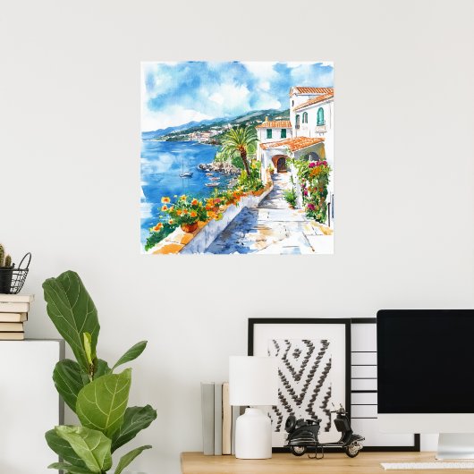 Poster Mediterranean Summer (Bureau à domicile)