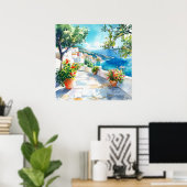 Poster Mediterranean Summer (Bureau à domicile)