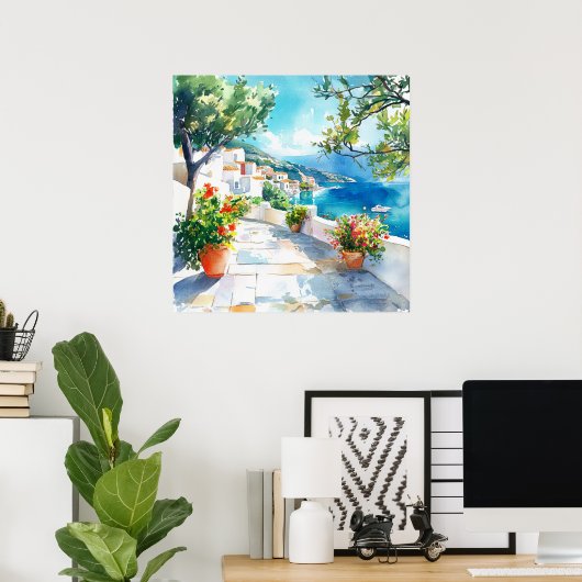 Poster Mediterranean Summer (Bureau à domicile)