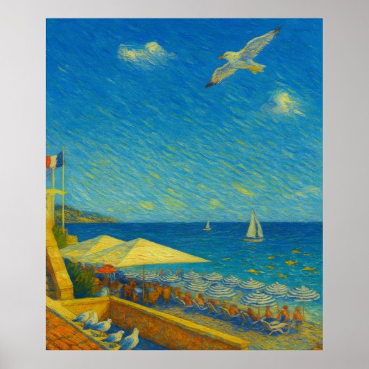 Poster #MediterraneanArt #Cityscape #UrbanArt #TravelPost (Devant)