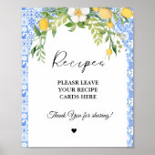 Poster Méditerranée Laissez vos recettes Douche nuptiale (Devant)