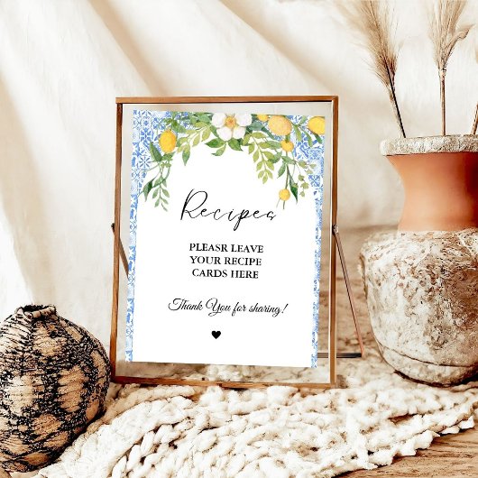 Poster Méditerranée Laissez vos recettes Douche nuptiale