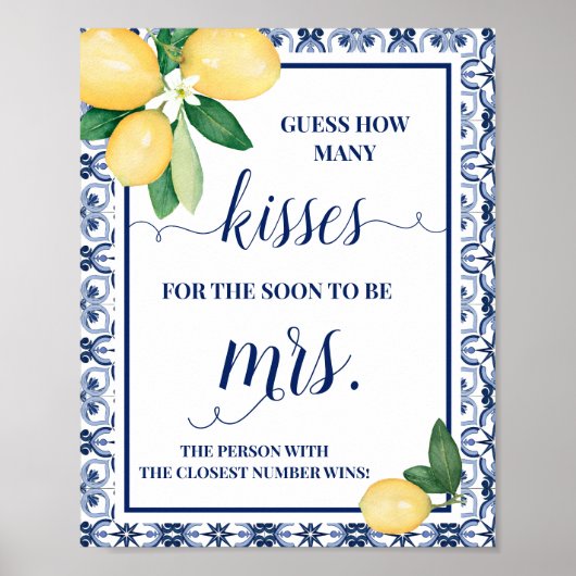 Poster Méditerranéenne Combien de baisers pour Mme Douche (Devant)