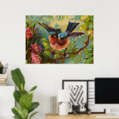 Poster médium de Bluebird d'été (Bureau à domicile)