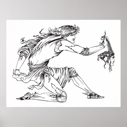 Poster Medusa Aubrey Beardsley (Devant)