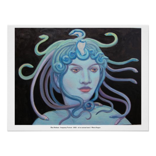 Poster Medusa Bleue - Portrait Imaginaire (Devant)