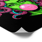 Poster Medusa Blowing Bubblegum P Art Mythology Design (Coin)