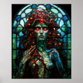 Poster Medusa - Fenêtre en verre tendu Style Tiffany (Devant)