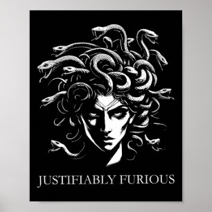 Poster Méduse à juste titre furieuse Mythologie grecque F