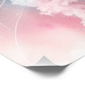 Poster Méduse aquarelle rose délicate (Coin)