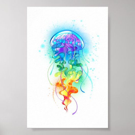 Poster Méduse arc-en-ciel (Devant)