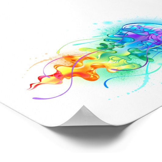 Poster Méduse arc-en-ciel (Coin)