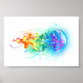 Poster Méduse arc-en-ciel (Devant)