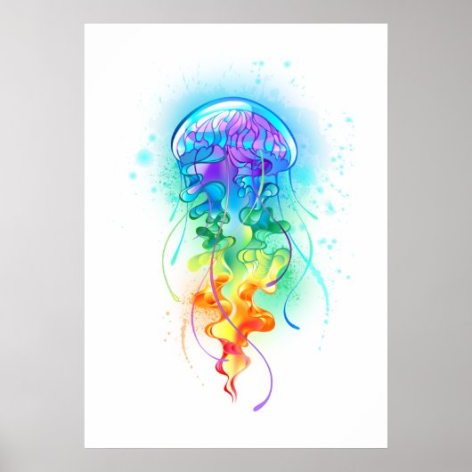 Poster Méduse arc-en-ciel (Devant)