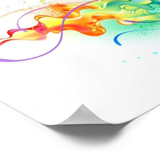 Poster Méduse arc-en-ciel (Coin)