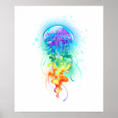 Poster Méduse arc-en-ciel (Devant)