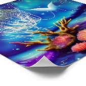 Poster Méduse blanche dans la mer (Coin)