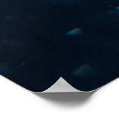 Poster Méduse bleue natant (Coin)