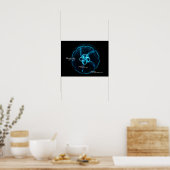 Poster Méduse commune dans l'espace sous-marin (Cuisine)