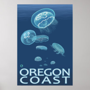 Poster Méduse de la côte de l'Oregon