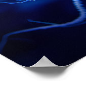 Poster Méduse Ethérée dans l'océan Bleu Profond - Lif Mar (Coin)