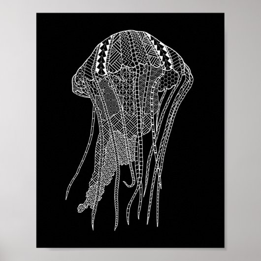 Poster Méduse Tribale (Devant)