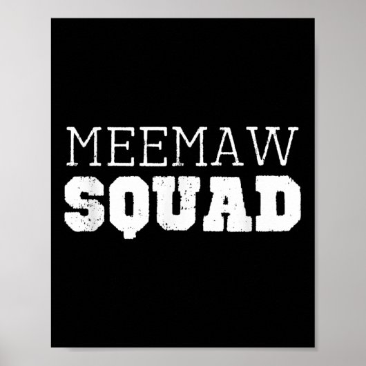 Poster Meemaw Squad Cool Funny Mee-maw (Devant)