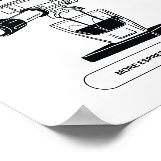 Poster Meer Espresso Minder Depresso (Hoek)