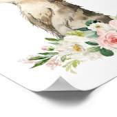 Poster Meerkat, Safari, Fleurs Roses, Pépinière (Coin)