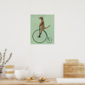 Poster Meerkat sur Black Penny Farthing (Cuisine)