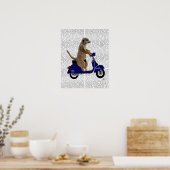 Poster Meerkat sur Dark Blue Moped (Cuisine)