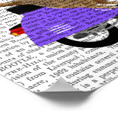 Poster Meerkat sur Lilac Moped (Coin)