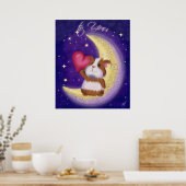 Poster Meerschweinchen mit Herz (Cuisine)