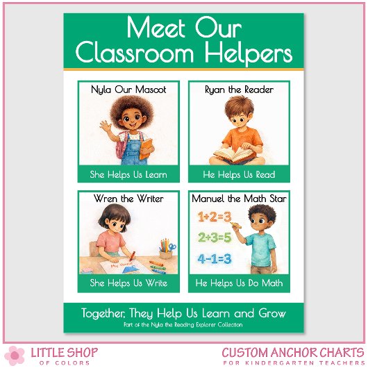 Poster Meet Our Classroom Helpers Teacher Anchor Chart